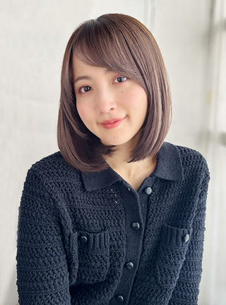 大人可愛いナチュラルボブスタイル